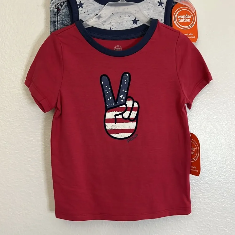 Wonder Nation Toddler Boy Americana set 3T